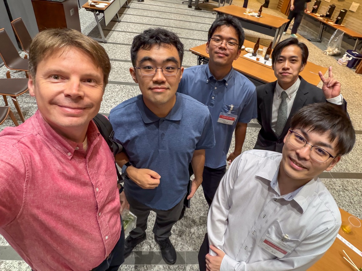 Fellows with Prof. Roman Selyanchyn at the networking reception